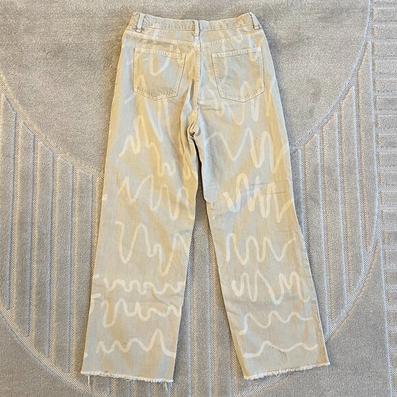 Zara The 90's Full Length Abstract Swirl Jean, in size US 8 - Picture 2 of 5
